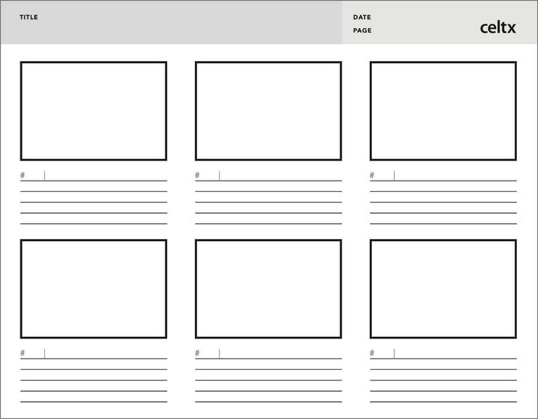 Storyboard Template: Start Creating in Seconds! (For Free) | Celtx